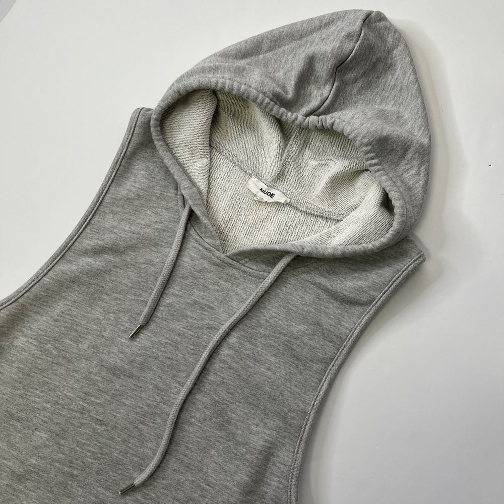 NUDE Brand Womens Gray Sleeveless Hoodie Sweater Dress, NUDE Brand‎ Hooded 515